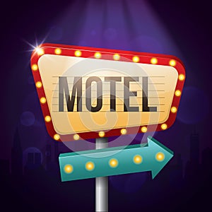 motel sign. Vector illustration decorative design