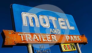 Motel and Trailer Park Signage