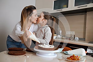 Mother adores her daughter, tenderness photo