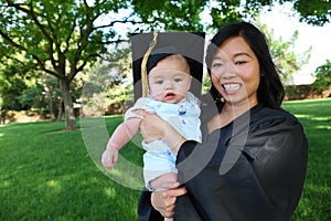 Mother and Baby at Graduation