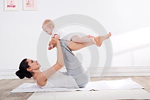 Mother and baby gymnastics