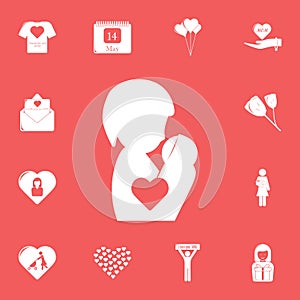 mother with baby icon. Detailed set of mother day icons. Premium graphic design. One of the collection icons for websites, web