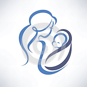 Mother and baby symbol