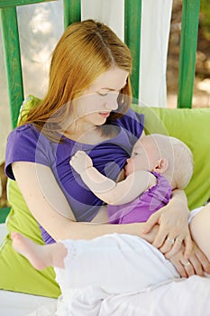 Mother breastfeeding her baby