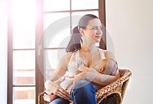 Mother breastfeeding her baby