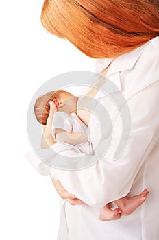 mother breastfeeding newborn baby