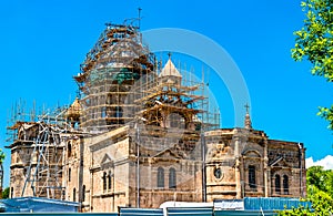 Mother Cathedral of Holy Etchmiadzin under restauration. Armenia