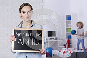 Mother of child with ADHD photo
