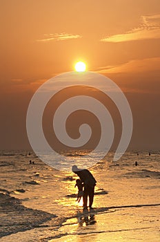 Mother & Child At The Beach