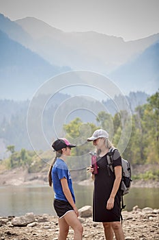 Mother and Child hiking together in the great outdoors