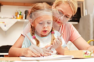 Mother and child painting