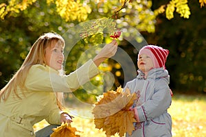 Mother with child in park