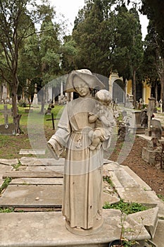 Mother and Child Statue Bonaria Cemetery photo