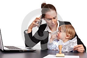 Mother and child at work series image11