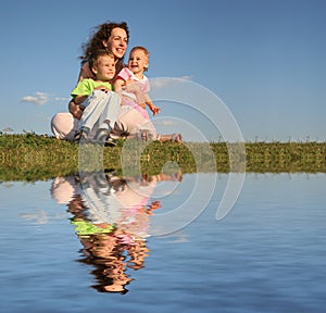 Mother with children