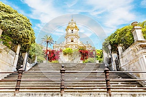 Cathedral of St George a Baroque church located in Modica, Sicily. photo