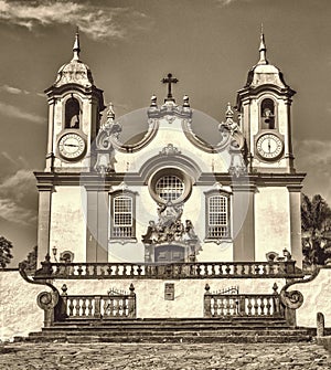 Mother church of Santo Antonio, in Tiradentes, Minas Gerais, Brazil