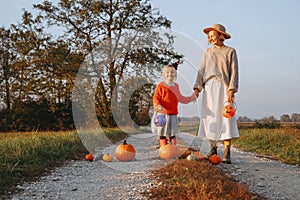 Mother and daughter celebration Halloween Holiday