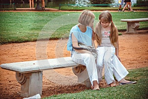 Mother with Daughter in the Difficult Situation