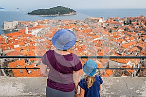Mother and daughter in Dubrovnik