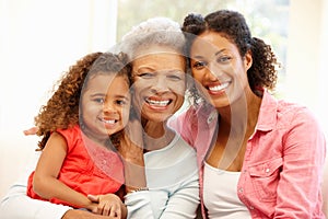 Mother,daughter and granddaughter