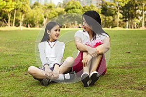 Mother and daughter having a conversation