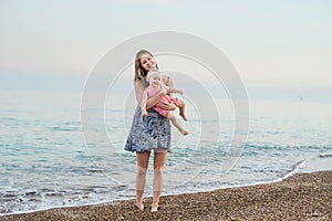 Mother and daughter having fun