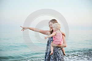 Mother and daughter having fun