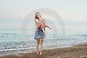 Mother and daughter having fun