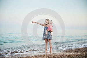 Mother and daughter having fun