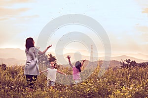 Mother and daughter having fun and playing together