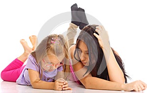 Mother and daughter having relationship difficulties isolated