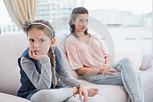 Mother and daughter not talking after argument