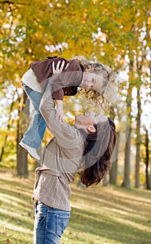 Mother and Daughter Playing