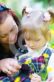 Mother with daughter