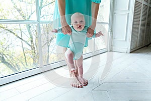 Mother and daughter playing at home