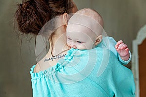 Mother and daughter playing at home