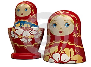 Mother and Daughter Russian Nesting Dolls