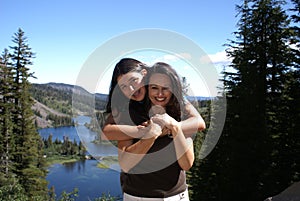 Mother and Daughter Smiling