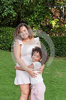 Mother and daughter spending time outdoors