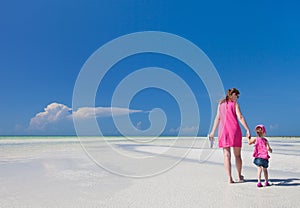 Mother and daughter on vacation