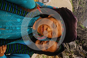 Mother and daughter of the White Hmong ethnic