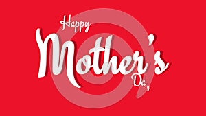 mother day animated happy mother day lettering background greeting mother\'s day gold red white