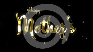 mother day animated happy mother day lettering background greeting mother\'s day gold red white