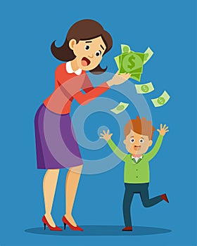 A mother desperately trying to stretch out the last few dollars she has until her next paycheck knowing it wont be photo