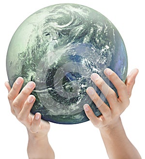 Mother Earth offered by hands