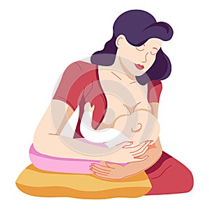 Madre alimentazione un bambino seni allattamento al seno neonato 