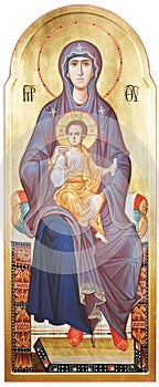 Mother of God Vergin Mary and Jesus Christ photo