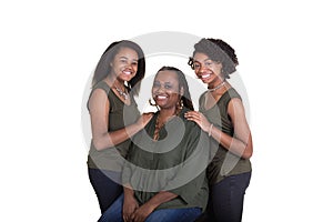 A mother and her 2 daughters
