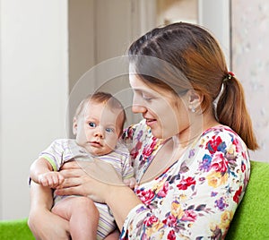 Mother with her 3 month daughter